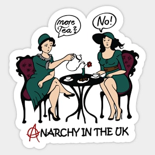 Anarchy in England Punk Satire - Its Tee Time Sticker